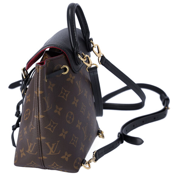 Louis Vuitton Montsouris BB NM Backpack Brown Monogram Black Drawstring - Picture 2 of 8